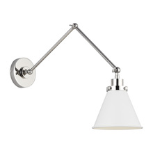 Visual Comfort & Co. Studio Collection CW1151MWTPN - Double Arm Cone Task Sconce